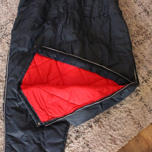 Western Field Snowsuit Mens XL Navy Red Insulated Hood Belt Zip Legs Snowmobile - Picture 7 of 14